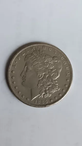 Moeda Dólar Prata 1885 S