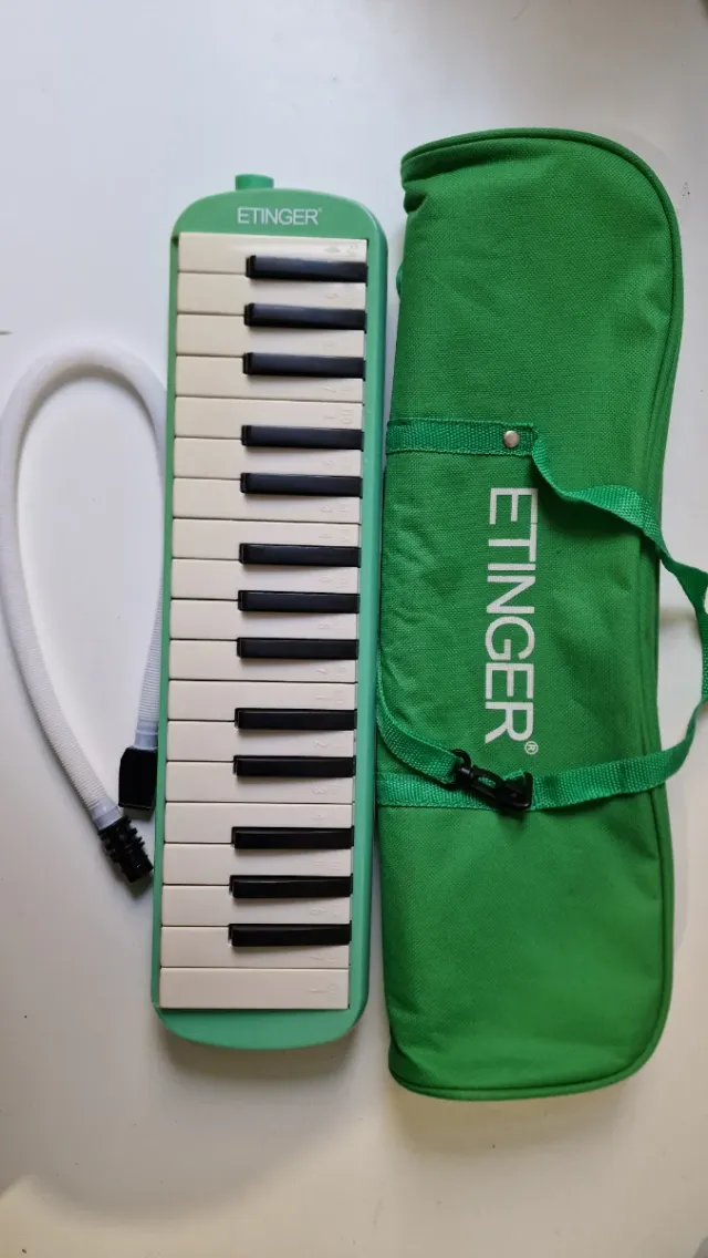 Melódica Etinger verde con funda