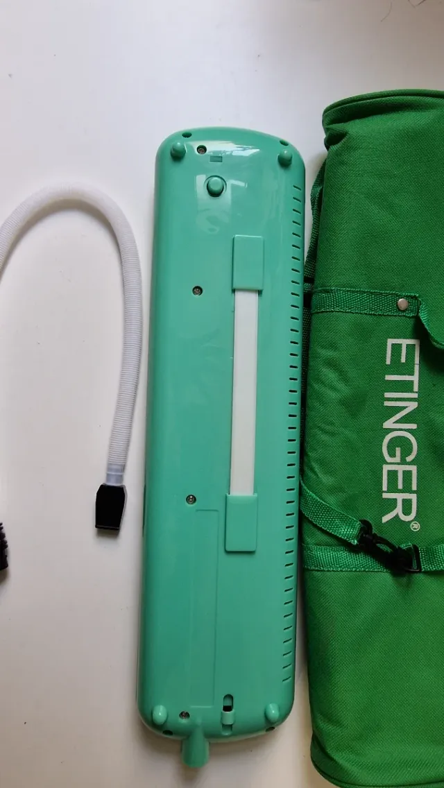 Melódica Etinger verde con funda