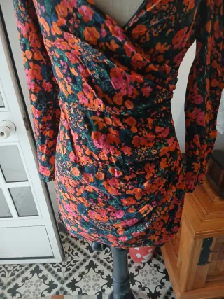 Vestido corto estampado floral