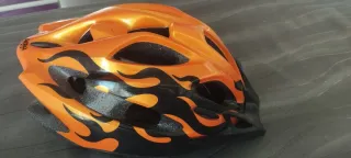 Casco Bicicleta MET Naranja Negro
