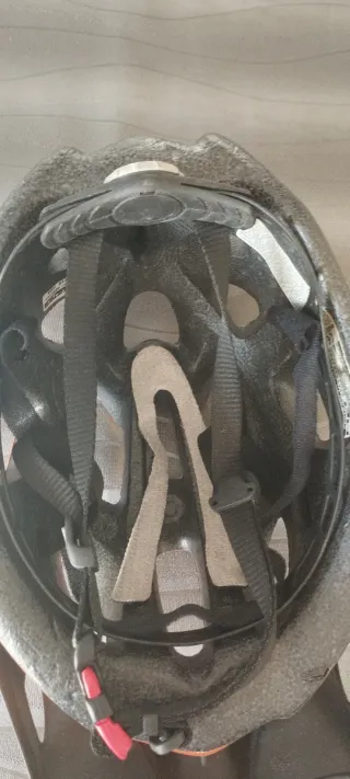 Casco Bicicleta MET Naranja Negro