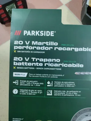 Parkside Martillo Percutor + Batería 4ah