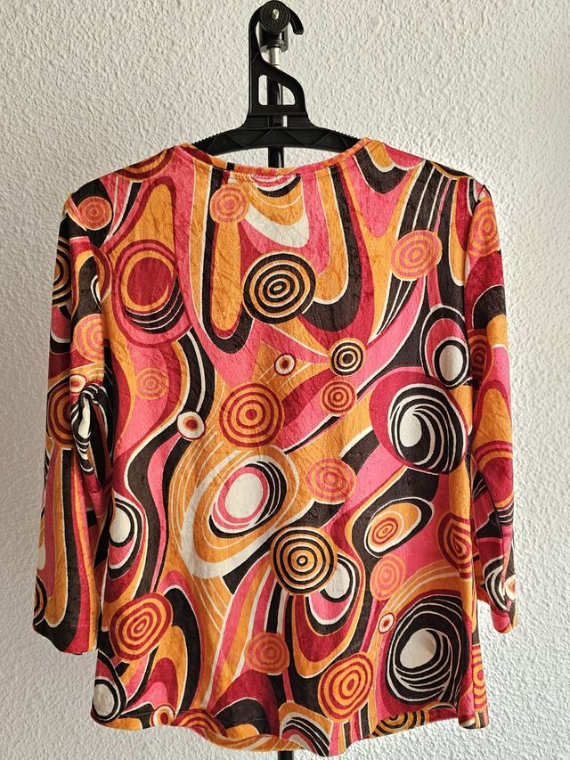 Blusa Monari manga larga estampada