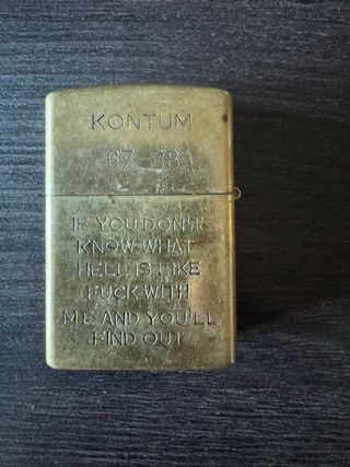 Accendino Zippo Vietnam Kon Tum 67-68 Vintage