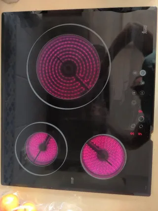 Placa Vitrocerámica Teka Negra