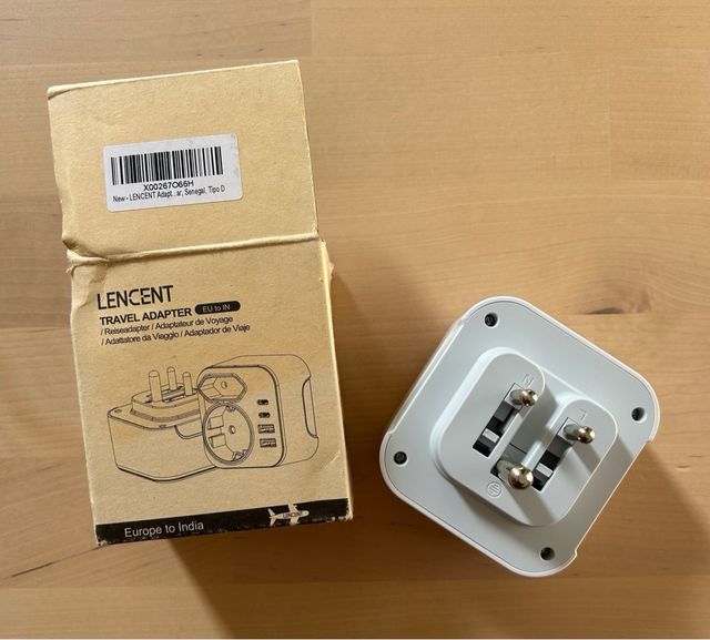 Adaptador de viaje LENCENT plegable