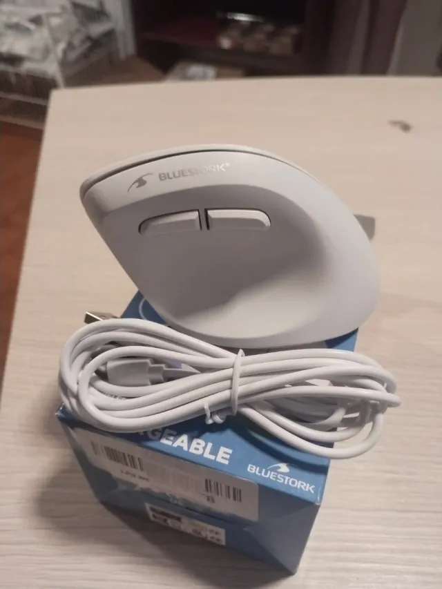 Mouse Ergo Lumi Recarregável Bluetooth 2.4GHz