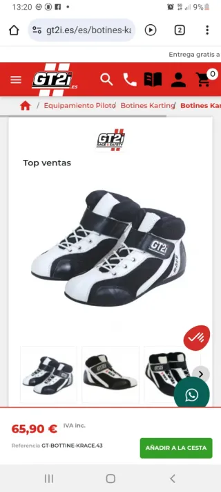 Zapatillas GT2i K-Race Blancas y Negras
