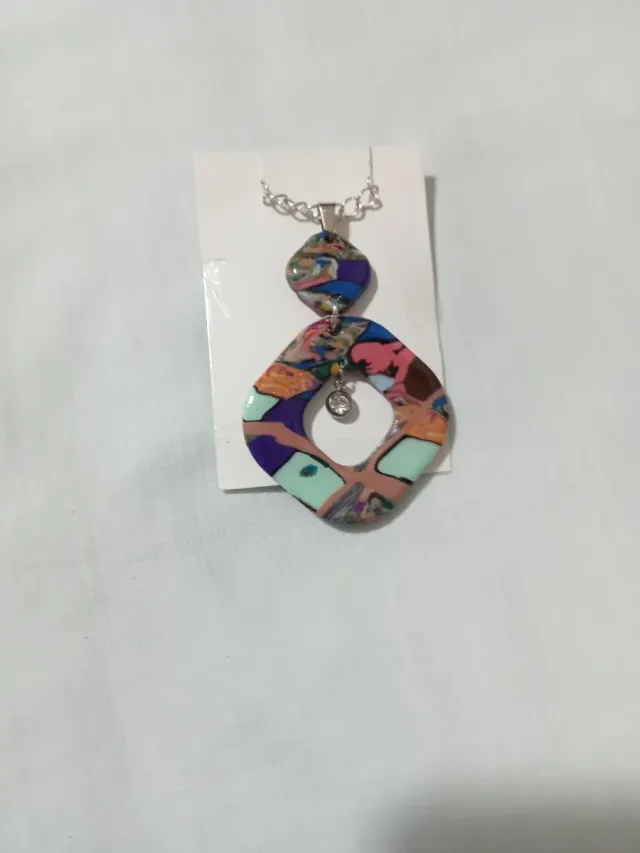 Colgante arcilla polimérica artesanal