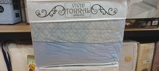 Sábanas Coralina Cama 150cm Azul/Gris