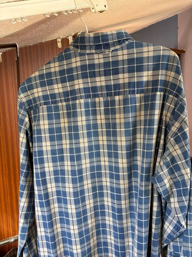 Camisa Timberland cuadros azul y beige Talla M