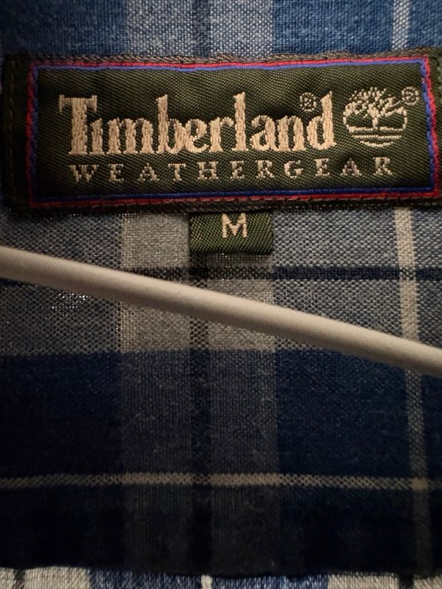 Camisa Timberland cuadros azul y beige Talla M