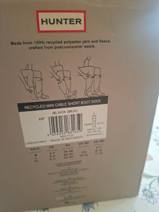 Calcetines Hunter negros de ochos