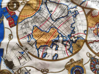 Pañuelo mapa náutico vintage