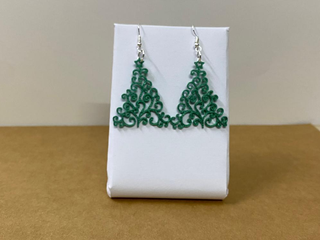 Pendientes árbol de Navidad verde
