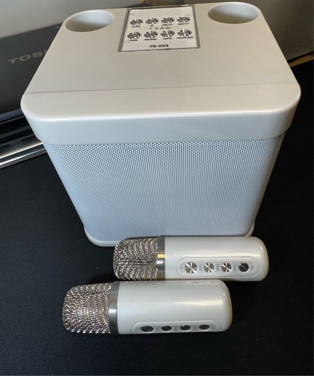 Altavoz Karaoke Inalámbrico Blanco