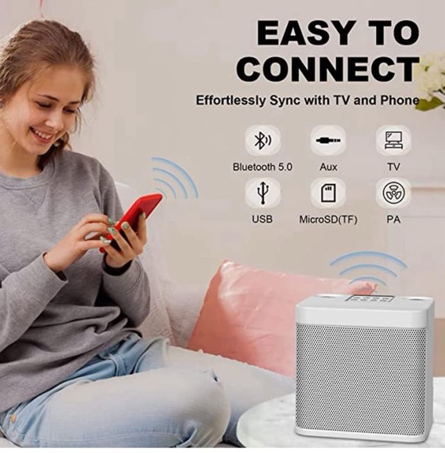 Altavoz Karaoke Inalámbrico Blanco