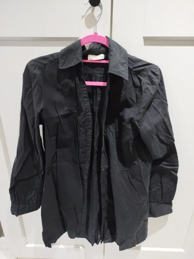 Vestido camisero Bershka negro