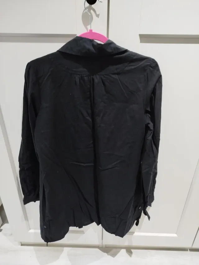 Vestido camisero Bershka negro