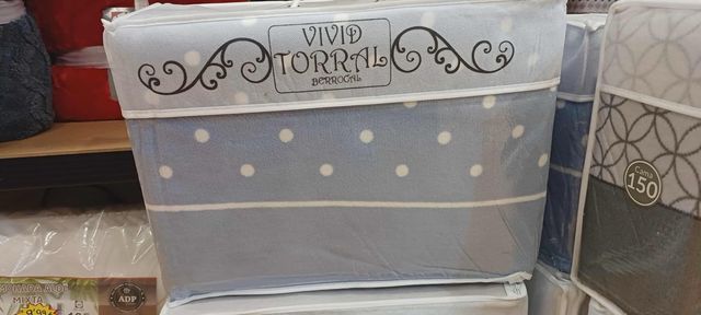 Sábanas Coralina Cama 150cm Gris y Blanco