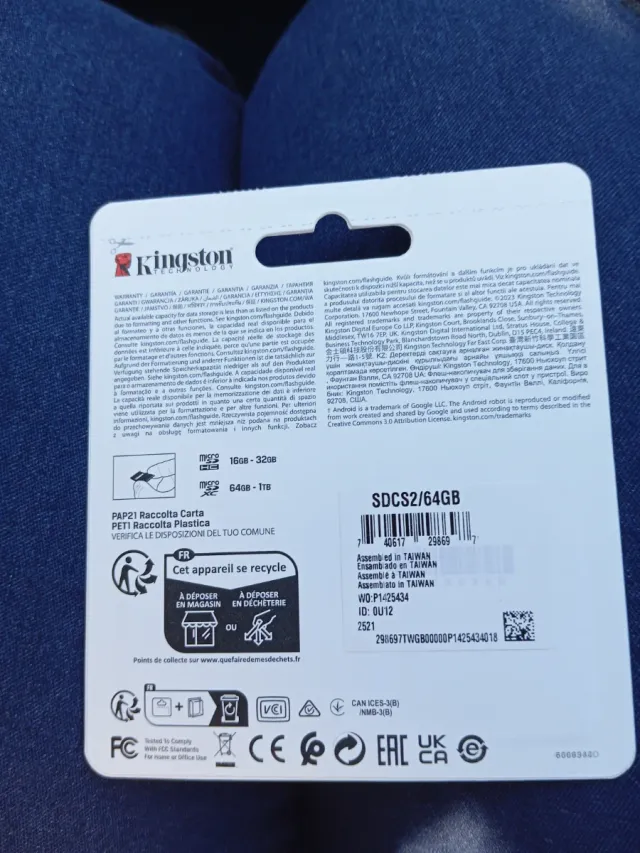 Micro SD Kingston 64GB con Adattatore