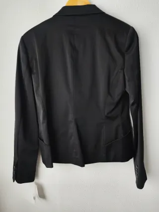 Americana blazer negra mujer Mango