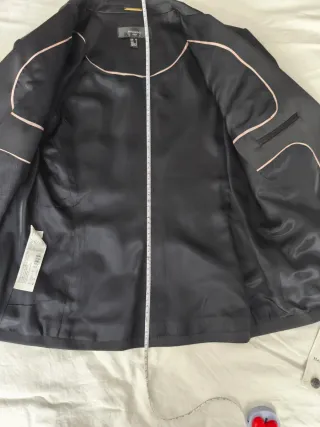 Americana blazer negra mujer Mango