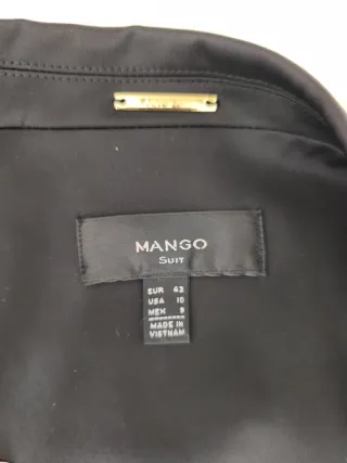 Americana blazer negra mujer Mango