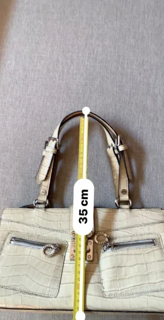 Borsa Guess vintage beige effetto coccodrillo