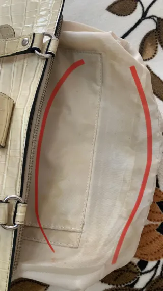 Borsa Guess vintage beige effetto coccodrillo