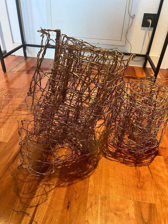 Guirnalda árbol navidad metal y madera