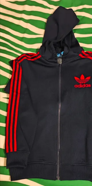 Adidas Giacca Track Top Rossa blu Taglia S nuova.