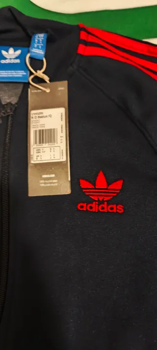 Adidas Giacca Track Top Rossa blu Taglia S nuova.