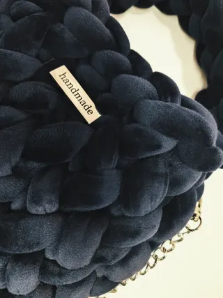 Borsa blu navy chunky canestro