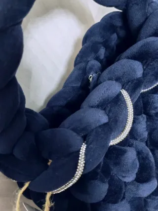 Borsa blu navy chunky canestro