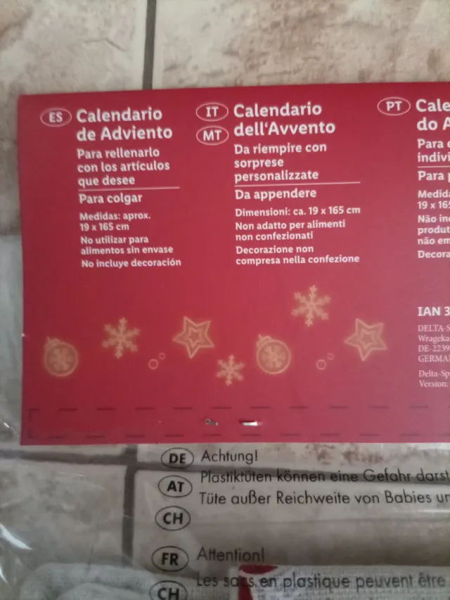 Calendario Adviento Tela Melinera