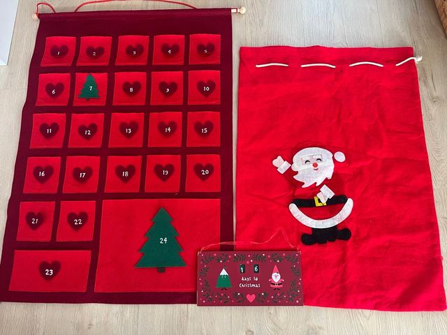 Calendario Adviento Navideño con Saco