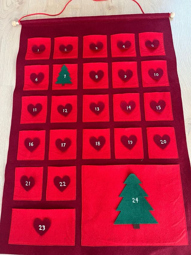 Calendario Adviento Navideño con Saco