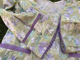 Vestido Vintage Floral Verde Menta