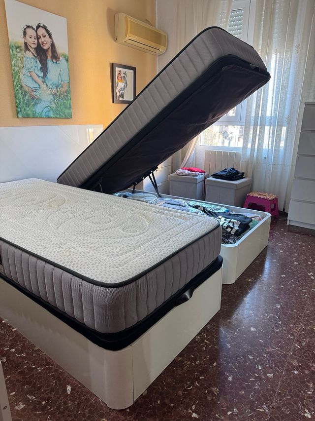 2 Canapés abatibles + 2 colchones viscoelásticos