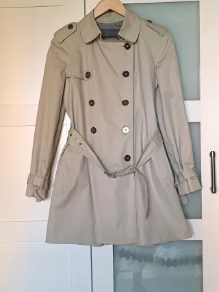 Gabardina Zara Beige Mujer