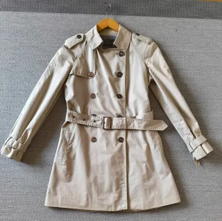 Gabardina Zara Beige Mujer