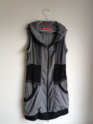 Vestido Chaleco Mujer Talla M Gris