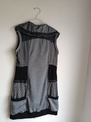 Vestido Chaleco Mujer Talla M Gris