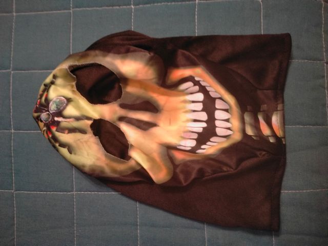 Disfraz esqueleto 140 cm con capucha/careta