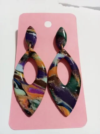 Pendientes Arcilla Polimérica Multicolor