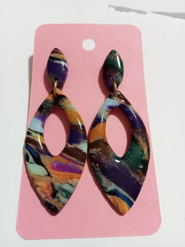 Pendientes Arcilla Polimérica Multicolor