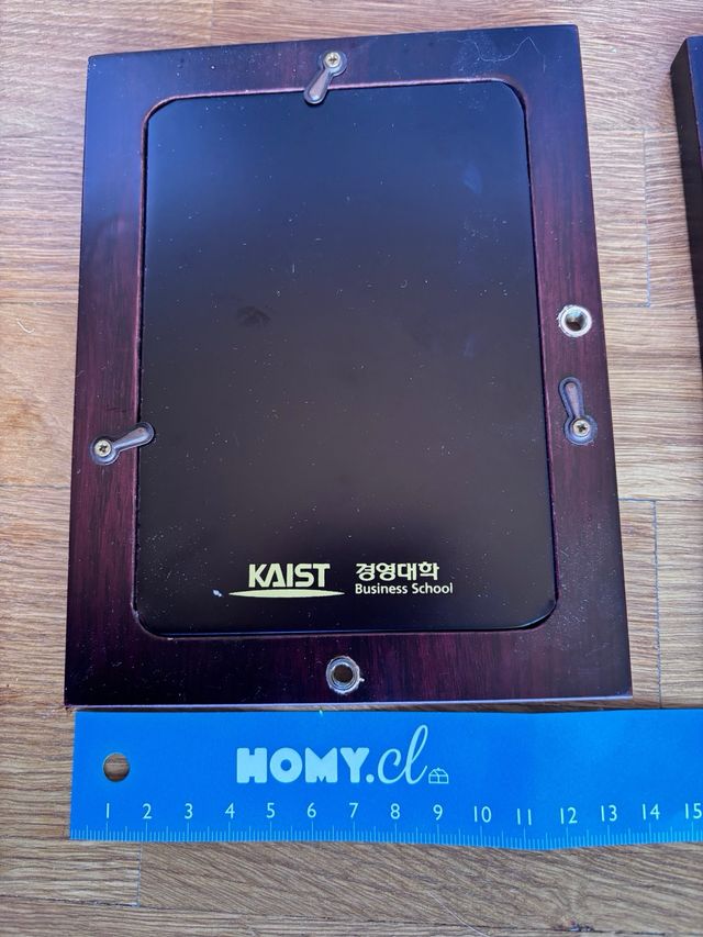 Par Marcos Madera Decorados Mariposas Flores