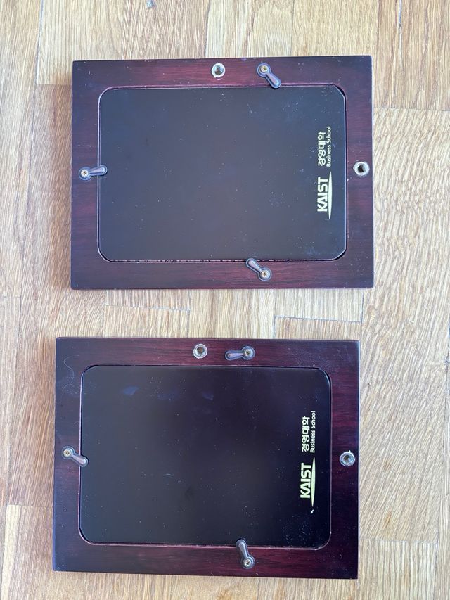 Par Marcos Madera Decorados Mariposas Flores